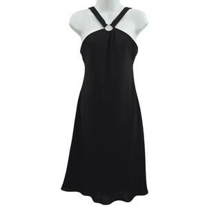 Evan Picone Vtg 90s Y2K Minimalist Baddie Elevated Staple LBD Party Midi Dress 8